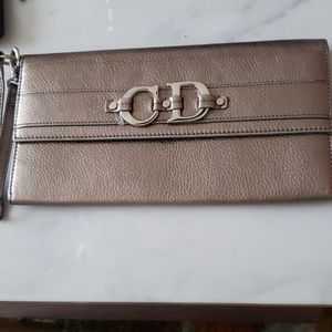 Christian Dior vintage Metallic wallet clutch